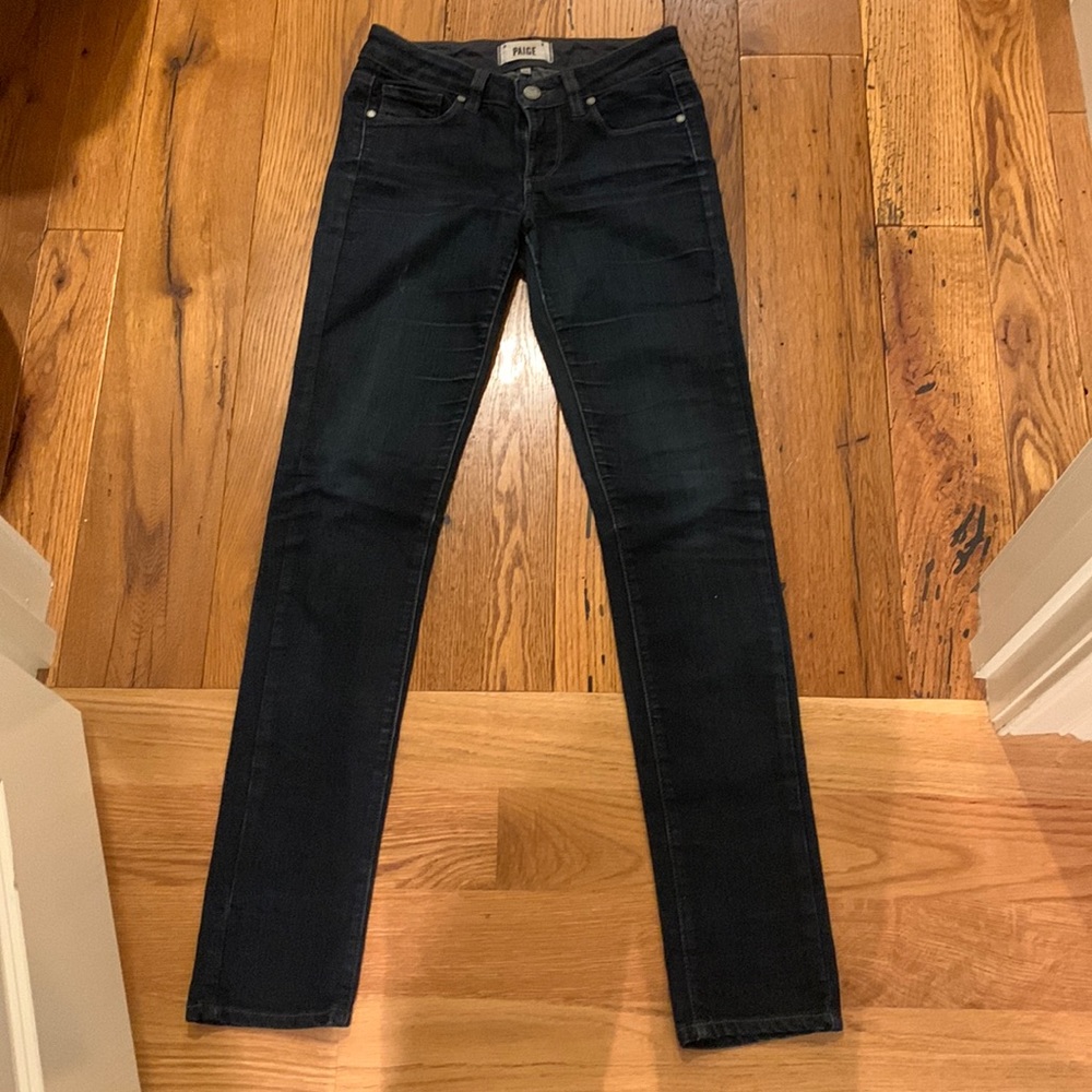 Paige Skyline Skinny jeans, dark rinse, size 24